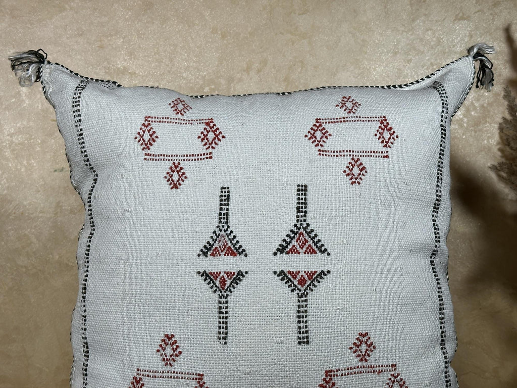Navy Moroccan Pillow Cover, Handmade Cactus Silk Boho Cushion, Kilim Style Decorative Pillowcase - product image 3