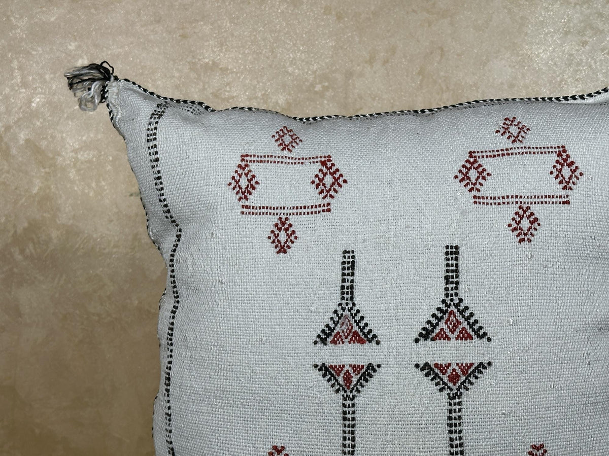 Navy Moroccan Pillow Cover, Handmade Cactus Silk Boho Cushion, Kilim Style Decorative Pillowcase - product image 5