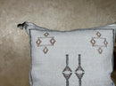 Moroccan Cactus Silk Pillow Cover, Navy Boho Cushion, Handmade Kilim Pillowcase for Home Decor - product image 5
