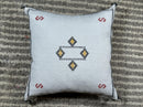 Kilim Lumbar Pillow Cover, Navy Moroccan Cactus Silk Cushion, Handmade Boho Pillowcase for Couch - product image 10