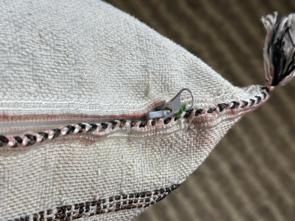 Navy Kilim Pillow Cover, Handmade Moroccan Cushion, Boho Cactus Silk Pillowcase for Cozy Decor - product image 9