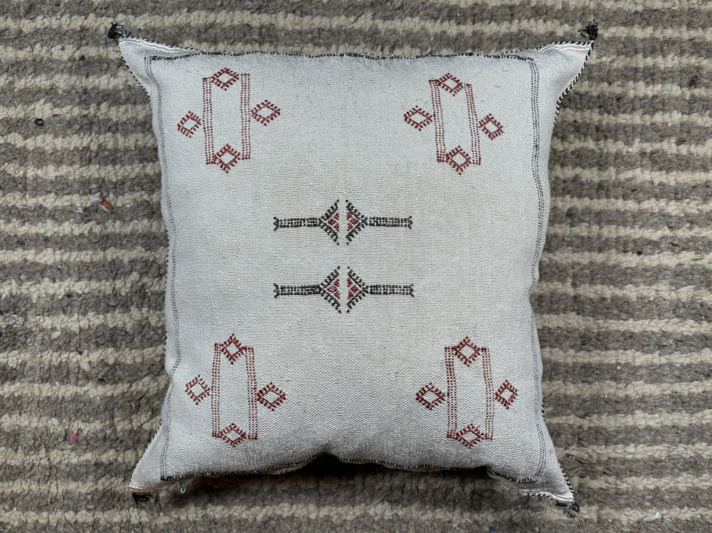 Navy Kilim Pillow Cover, Handmade Moroccan Cushion, Boho Cactus Silk Pillowcase for Cozy Decor - product image 10