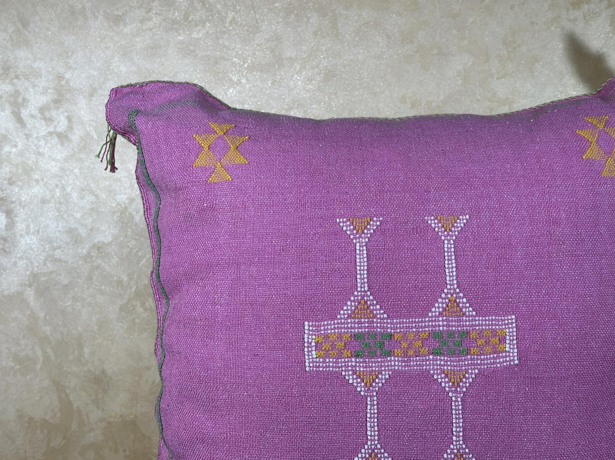 Pink Moroccan Pillow Cover, Gold Embroidered Boho Cushion, Handmade Woven Pillow for Sofa Chair Bed, Luxu - product image 5