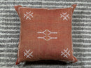 Terracotta Moroccan Cactus Silk Pillow Cover, Boho Embroidered Cushion, Handmade Woven Pillow Case for So - product image 10