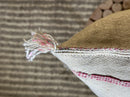 Cream Moroccan Sabra Pillow Cover, Handmade Boho Embroidered Cushion, Grey Woven Pillowcase with Gold Pin - product image 6