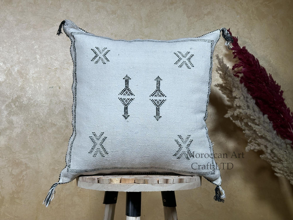 Boho Lumbar Pillow, Moroccan Pillow Cover, Sabra Silk Pillow, Berber Pillow, Kilim Pillows, Handmade Silk - product image 1