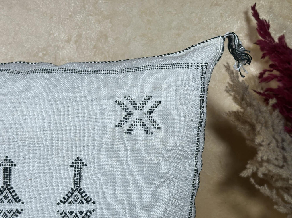 Boho Lumbar Pillow, Moroccan Pillow Cover, Sabra Silk Pillow, Berber Pillow, Kilim Pillows, Handmade Silk - product image 4
