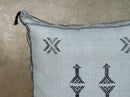 Boho Lumbar Pillow, Moroccan Pillow Cover, Sabra Silk Pillow, Berber Pillow, Kilim Pillows, Handmade Silk - product image 5