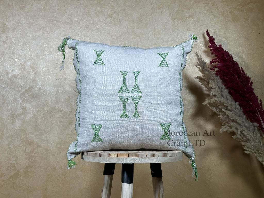 Moroccan Silk Pillow Cover, Kilim Pillows, Boho Pillow Cover, Sabra Silk Pillow, Berber Cushion, Handmade - product image 9