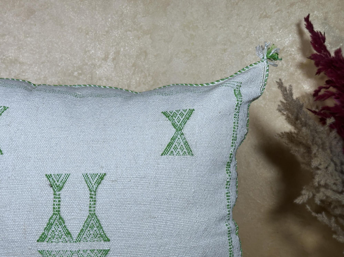 Moroccan Silk Pillow Cover, Kilim Pillows, Boho Pillow Cover, Sabra Silk Pillow, Berber Cushion, Handmade - product image 4