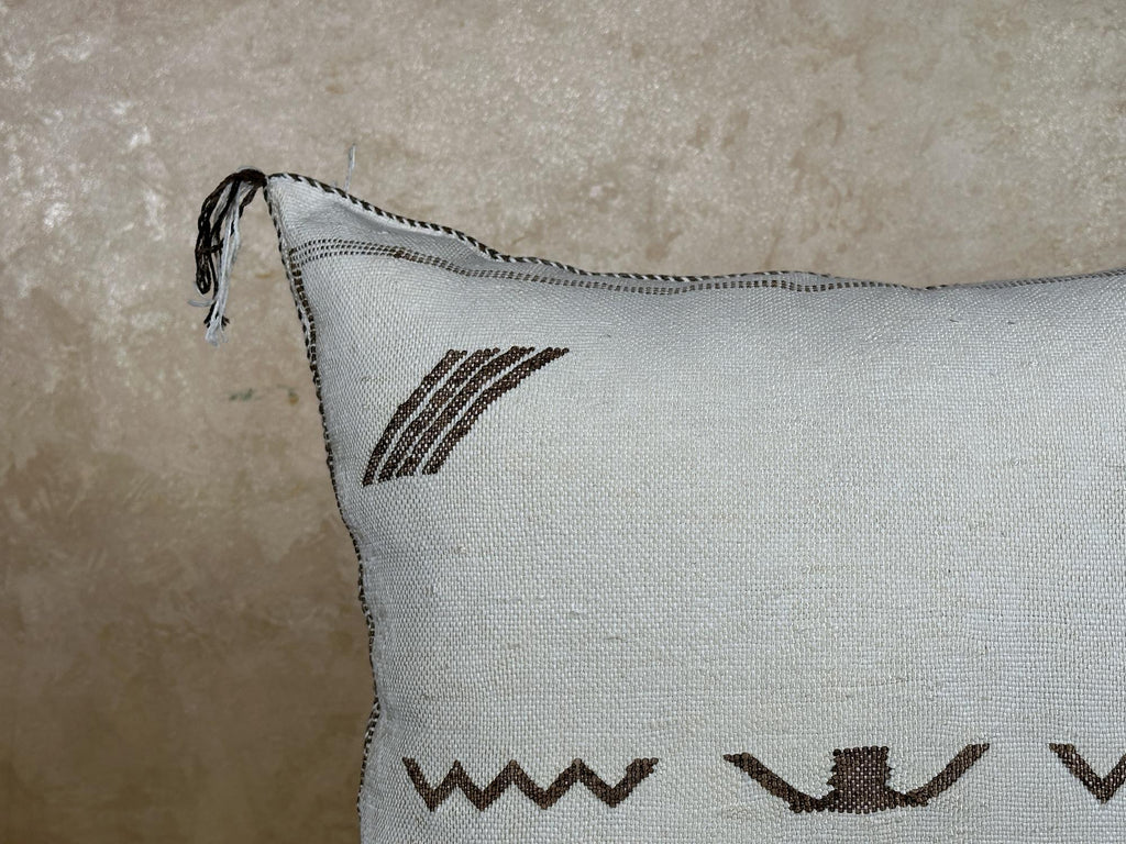 Boho Cushion Covers, Moroccan Cushion, Cactus Silk Pillow, Berber Pillow, Turkish Pillow, Handmade Neutra - product image 5