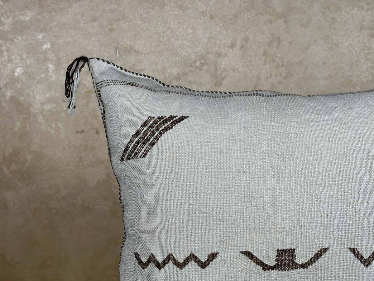 Boho Cushion Covers, Moroccan Cushion, Cactus Silk Pillow, Berber Pillow, Turkish Pillow, Handmade Neutra - product image 5