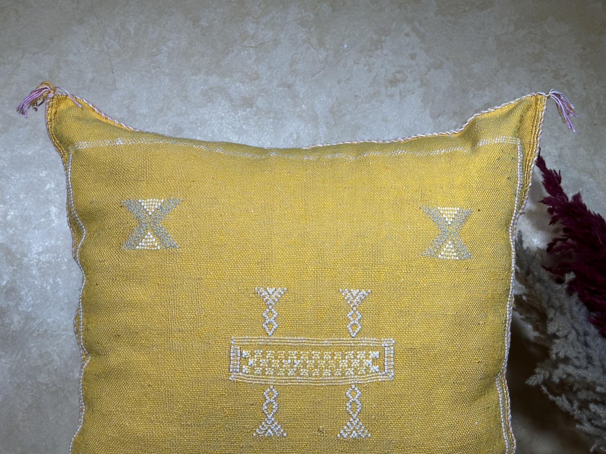 Handmade Silk Pillow Cover, Moroccan Pillow, Boho Pillow, Kilim Pillow Cover, Sabra Silk Pillow, Sofa Cus - product image 3