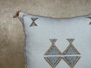 Moroccan Cactus Silk Pillow Cover, Boho Lumbar Pillow, Berber Pillow, Turkish Pillow, Neutral Embroidered - product image 5