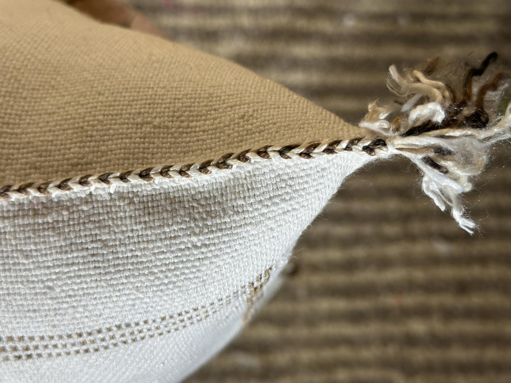 Neutral Boho Pillow Cover, Moroccan Pillow, Sabra Silk Pillow, Berber Pillow, Kilim Pillows, Handmade Cou - product image 5