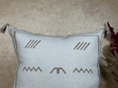 Neutral Boho Pillow Cover, Moroccan Pillow, Sabra Silk Pillow, Berber Pillow, Kilim Pillows, Handmade Cou - product image 7