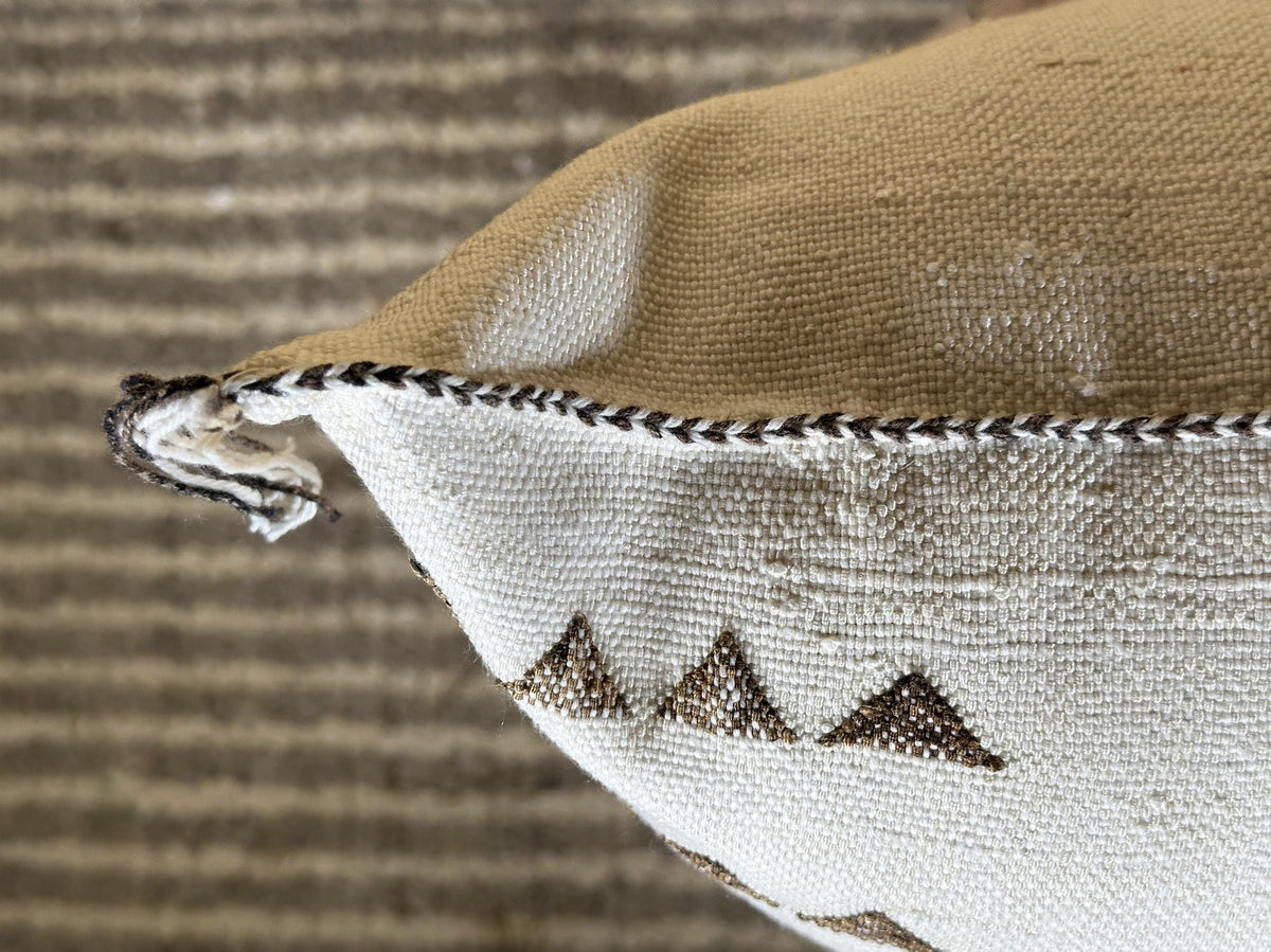 Ivory Kilim Pillow Cover, Sabra Silk Pillow, Boho Moroccan Cushion, Handmade Textured Pillowcase for Sofa - product image 2
