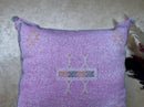 Dusty Pink Cactus Silk Pillow Cover, Handmade Moroccan Embroidered Cushion, Boho Silk Pillowcase for Bed - product image 2