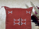 Rust Cactus Silk Pillow Cover, Moroccan Berber Pillow, Terracotta Boho Cushion Cover, Handmade Embroidere - product image 3