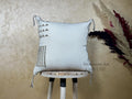 Ivory Kilim Pillow Cover, Sabra Silk Pillow, Boho Moroccan Cushion, Handmade Textured Pillowcase for Sofa - product image 1