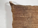 Handmade Moroccan silk pillow cover, brown boho cactus silk sabra cushion with white rust diamond embroid - product image 10