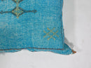 Handmade Moroccan Silk Pillow Cover, Cream Beige Embroidery, Taupe Gold Tribal Geometric Pillowcase, Boho - product image 8