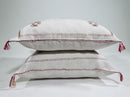 Boho Moroccan Silk Pillow Cover, Cream Ivory Beige Embroidery, Taupe Gold Geometric Tribal Pillowcase for - product image 10