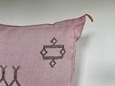 Moroccan Silk Pillow Cover, Ivory Beige Embroidered Pillowcase, Boho Tribal Geometric Cushion for Sofa Be - product image 2