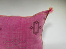 Luxury Moroccan Silk Pillow Cover, Cream Beige Embroidered Pillowcase, Boho Neutral Tribal Geometric Cush - product image 2