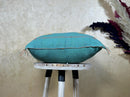 Teal Moroccan Cactus Silk Pillow Cover, Handmade Berber Kilim Cushion, Boho Embroidered Pillow Sham, Luxu - product image 6