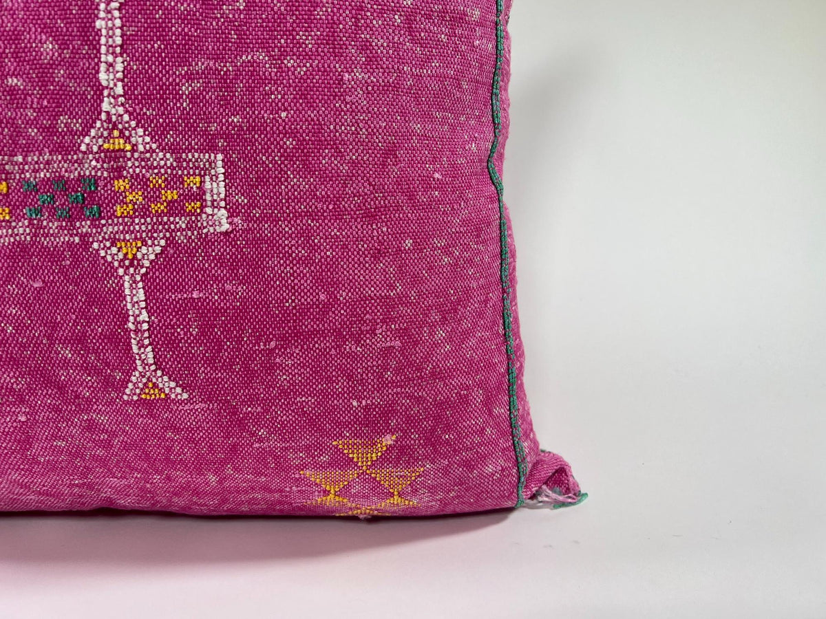 Handmade Embroidered Silk Pillow Cover, Moroccan Boho Cushion Case for Sofa Bed Home - product image 3