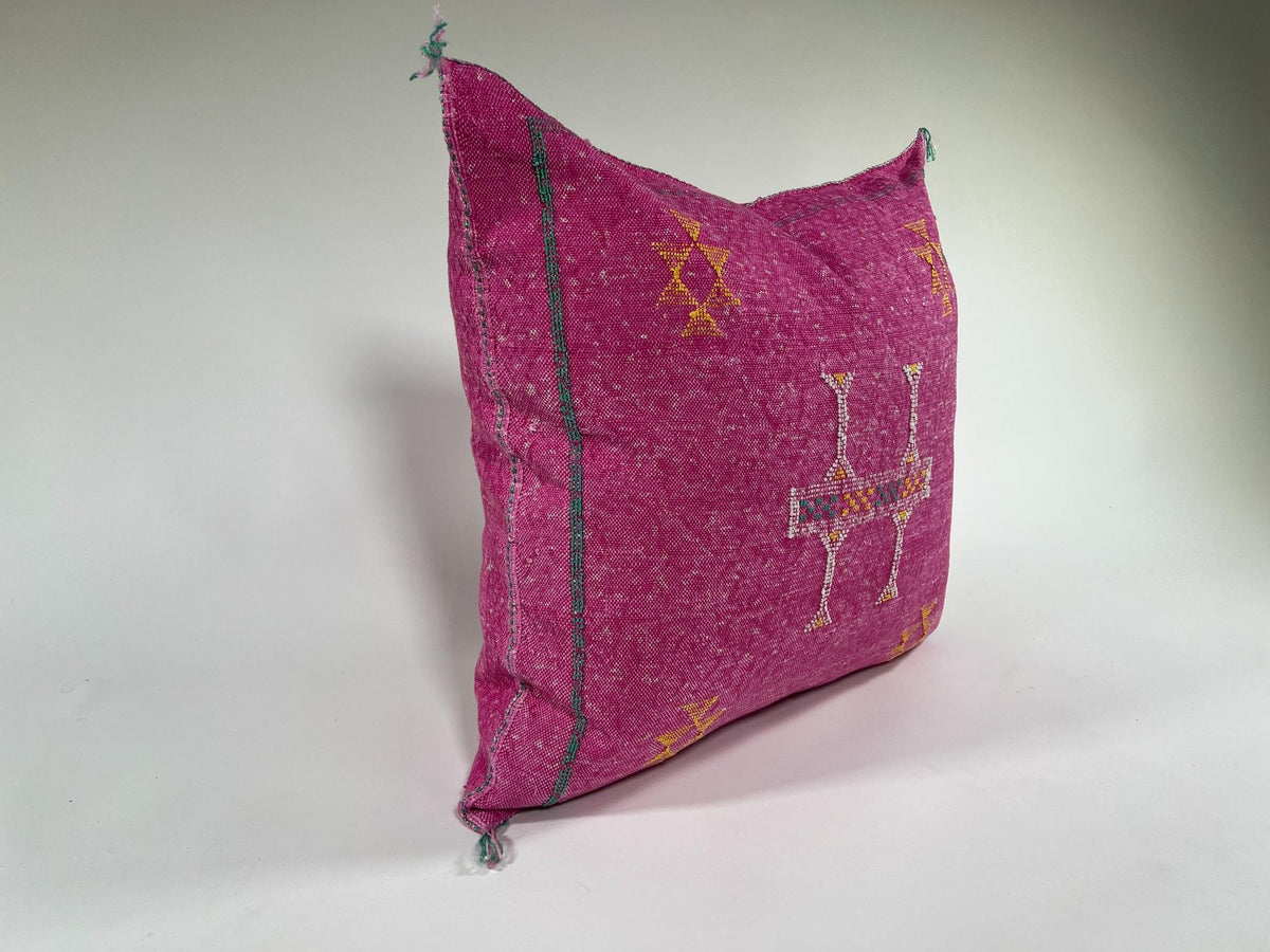 Handmade Embroidered Silk Pillow Cover, Moroccan Boho Cushion Case for Sofa Bed Home - product image 7