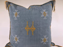 Moroccan Silk Cushion Cover, Handmade Embroidered Pillowcase, Boho Sofa Couch Bed Decor - product image 5