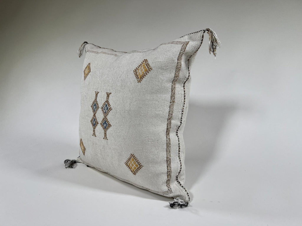 Handmade Moroccan Pillow Cover, Silk Embroidered Cushion Case, Boho Living Room Bedroom Decor - product image 5