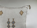 Handmade Moroccan Pillow Cover, Silk Embroidered Cushion Case, Boho Living Room Bedroom Decor - product image 3