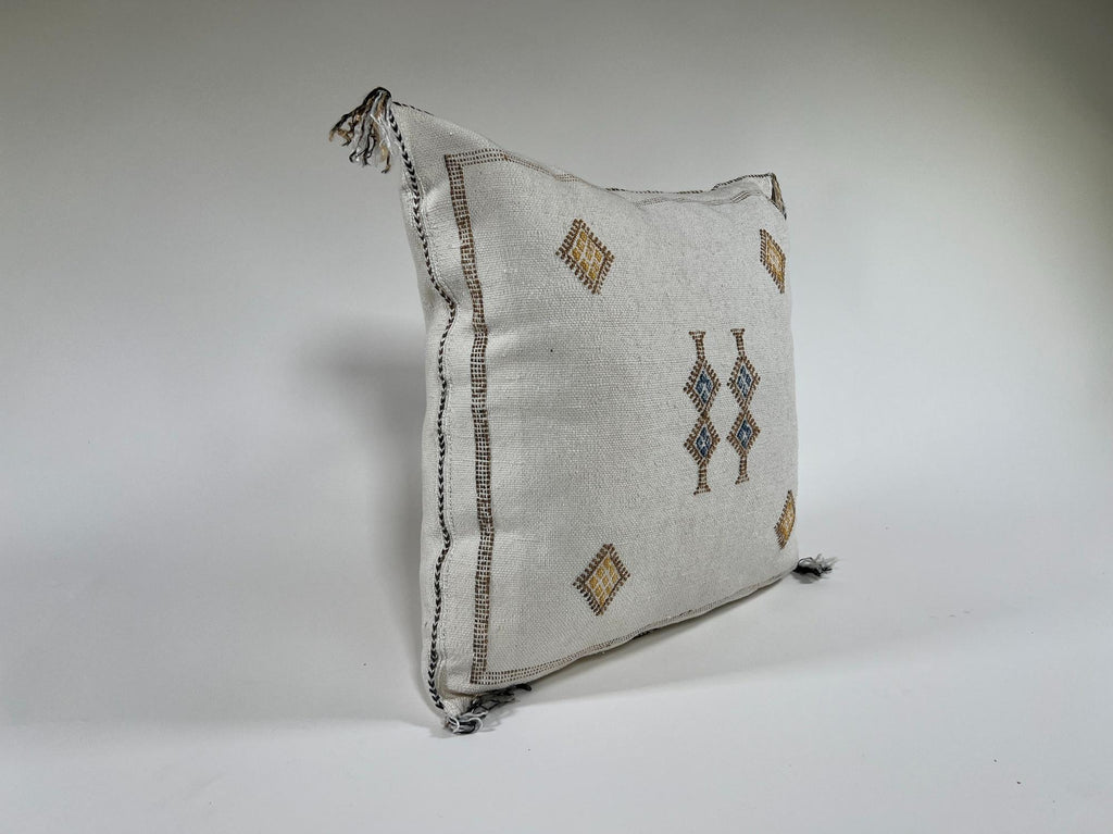 Handmade Moroccan Pillow Cover, Silk Embroidered Cushion Case, Boho Living Room Bedroom Decor - product image 6