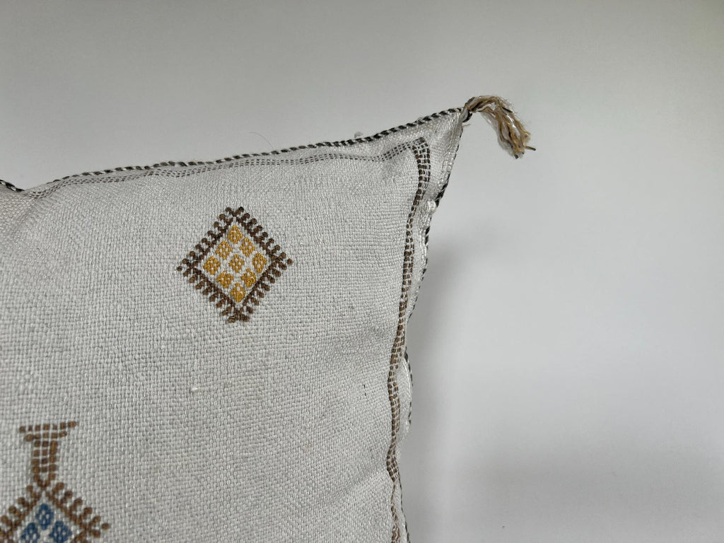 Handmade Moroccan Pillow Cover, Silk Embroidered Cushion Case, Boho Living Room Bedroom Decor - product image 10