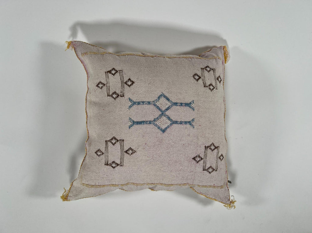 Luxury Silk Pillow Cover, Handmade Moroccan Cushion Case, Embroidered Boho Sofa Bed Accent - product image 8