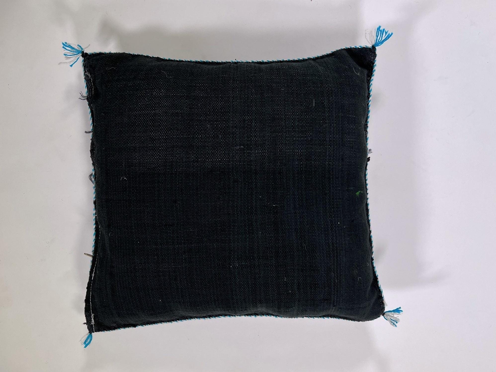 Handmade Moroccan Silk Pillow Cover, Embroidered Boho Cushion Case, Luxury Sofa Bed Decor - product image 10
