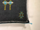 Handmade Moroccan Silk Pillow Cover, Embroidered Boho Cushion Case, Luxury Sofa Bed Decor - product image 8
