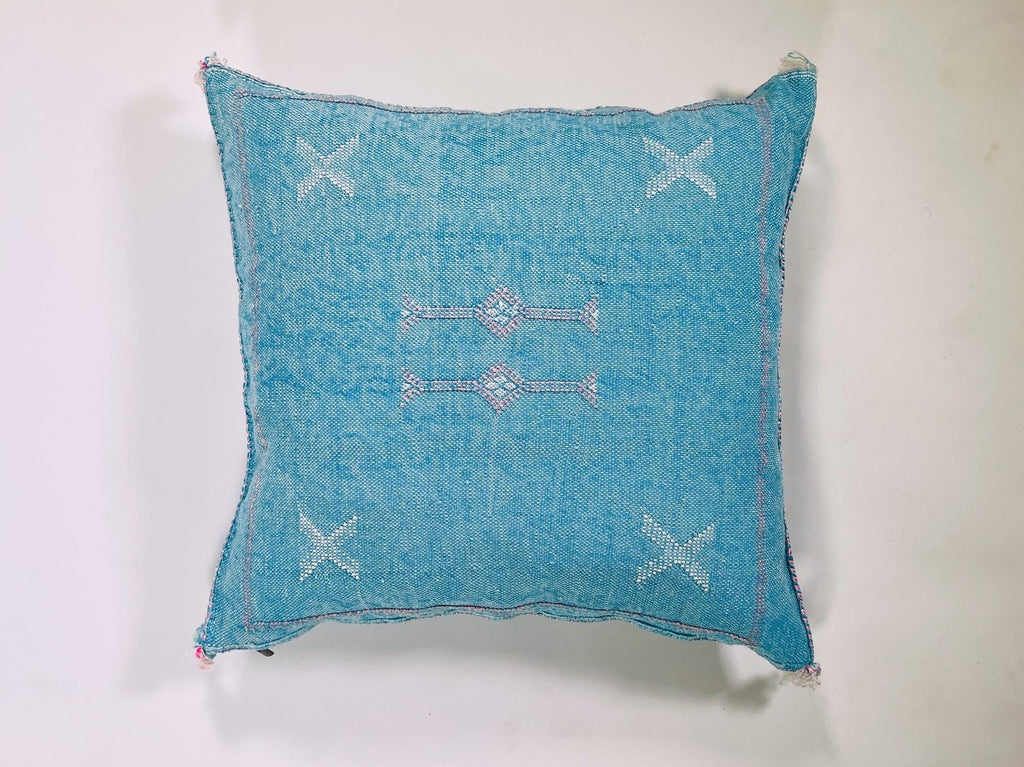 Silk Moroccan Pillow Cover, Handmade Embroidered Cushion Case, Boho Decorative Sofa Bed Accent - product image 5