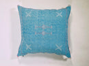 Silk Moroccan Pillow Cover, Handmade Embroidered Cushion Case, Boho Decorative Sofa Bed Accent - product image 5