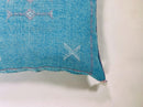 Silk Moroccan Pillow Cover, Handmade Embroidered Cushion Case, Boho Decorative Sofa Bed Accent - product image 6