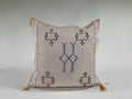 Luxury Silk Pillow Cover, Handmade Moroccan Cushion Case, Embroidered Boho Sofa Bed Accent - product image 1