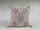 Luxury Silk Pillow Cover, Handmade Moroccan Cushion Case, Embroidered Boho Sofa Bed Accent - product image 1