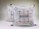 Moroccan Pillow Cover, Handmade Silk Cushion Case, Embroidered Boho Decor for Sofa Couch Bed - product image 1