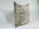 Beige Moroccan Silk Pillow Cover, Berber Boho Cushion with Geometric Embroidery, Handmade Sabra Silk Deco - product image 4