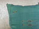 Teal Blue Moroccan Pillow Cover, Berber Boho Cushion, Sabra Pillow Cover, Handmade Aztec Pillow Sham, Lux - product image 5