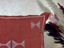 Rust Moroccan Pillow Cover, Cactus Silk Cushion, Boho Kilim Pillowcase, Handmade Embroidered Cushion Cove - product image 4