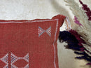 Rust Moroccan Pillow Cover, Cactus Silk Cushion, Boho Kilim Pillowcase, Handmade Embroidered Cushion Cove - product image 3